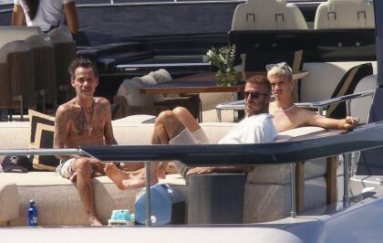 Marc Anthony y David Beckham