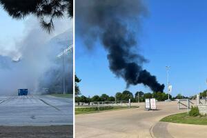 Incendio en AT&T Stadium. 