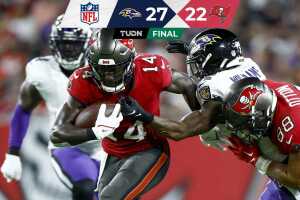 Ravens suman su quinta victoria de la temporada y no se tocan el corazón ante los Buccaneers de Tom Brady