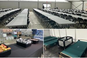 Así es el nuevo refugio para familias inmigrantes en Floyd Bennett Field