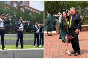 Llevan mariachi a su graduación en EE.UU.