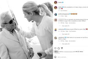 Shakira felicita a su papá en su cumpleaños 92