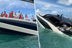 Qué causó que un yate Lamborghini de $4 millones se hundiera en Miami Beach, con 32 pasajeros a bordo
