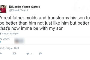 Eduardo Yáñez y su hijo