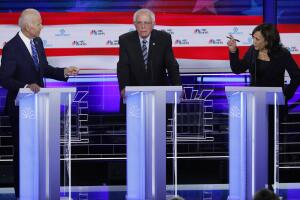 Candidates debate during the second night of the first U.S. 2020 presidential election Democratic candidates debate in Miami, Florida, U.S.