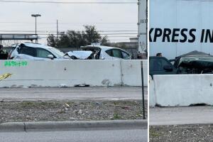 cinco muertos niños bebé 17 vehículos choque múltiple ih 35 austin texas