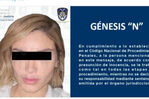 Esta es la imagen de Aleska Génesis que difundió la Fiscalía General de Justicia de la Ciudad de México tras su detención.