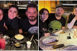 Victoria Ruffo junto a sus hijos José Eduardo y Vicky