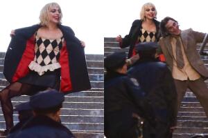 ‘Joker Folie à Deux’ Lady Gaga y Joaquin Phoenix bailan en las escaleras de la primera película en filtración del set (3).jpg
