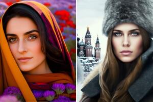 Irán (izquierda) y Rusia (derecha)