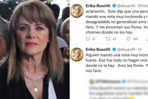 Después, Erika Buenfil aclaró que recibió una "nota muy incómoda" presuntamente de una fan.