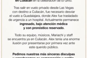 Alex Fernández es hospitalizado