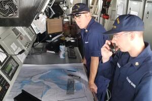 Guardacostas en la zona de radar