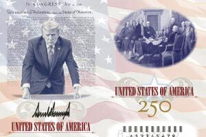 Pasaporte conmemorativo con Trump
