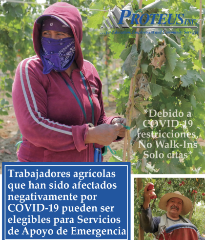 Proteus ofrece ayuda a trabajadores agrícolas de hasta $3,000 para el pago de la vivienda, víveres y servicios públicos. <b><a href="https://www.univision.com/local/fresno-kftv/ofrecen-ayuda-para-trabajadores-del-campo-y-sus-familias-sin-importar-estatus-migratorio-video">No importa el estatus migratorio. </a></b> <br> <br>Las oficinas de Proteus que están procesando la ayuda están en <b>Delano, Porterville, Dinuba, Kerman, Porterville, Selma, Sanger, Hanford, Visalia, y Fresno.</b> <br> <br> <b>Para más información llama al 1 (866)-776-9998.</b>