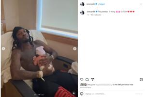 Offset estuvo al lado de la rapera durante el nacimiento de su tercer hijo.
