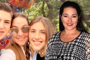 Eugenia Cuaduro y sus hijos Patricio y Luciana