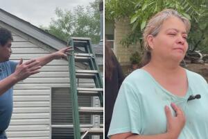 familia de la cruz sobrevive sube al techo de su casa leander texas