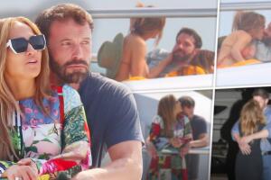JLo y Ben Affleck: las fotos de sus besos en St Tropez 
