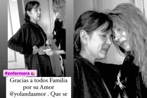 Yolanda Andrade se recupera junto a su hermana.