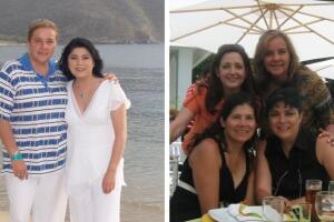 Victoria Ruffo y su hermana, Marcela Ruffo, despiden a Georgina Pastor