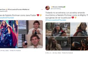 Reacciones en Twitter a Natalie Portman (como Jane FosterMighty Thor) en 'Thor Love and Thunder'
