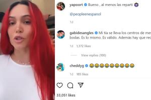 Karen Yapoort reconoció con este mensaje que se llevó las flores al final de la boda de Francisca para repartirlas en otras iglesias.