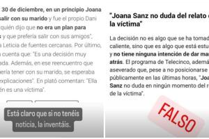 Joana Sanz niega información