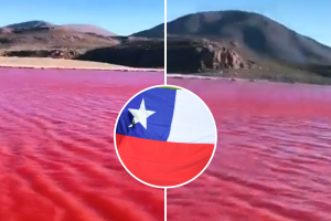 Video de supuesto río Nilo de rojo era falso: mostraba una laguna en Chile