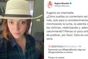 Con este mensaje, Regina Blandón defendió a Eugenio Derbez. 