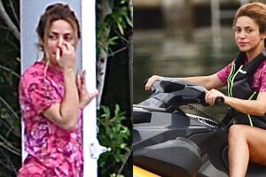 Piqué y Shakira: captan a la cantante haciendo jet ski con sus hijos en Miami 