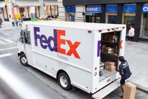 FedEx Express truck in New York City
