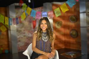 En el backstage con Ale Espinoza durante su Facebook Live
