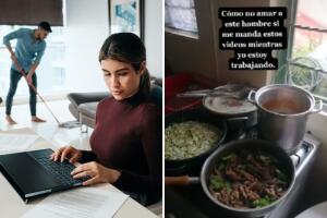 Pareja rompe estereotipos y conquista TikTok: ella trabaja y él se dedica al hogar