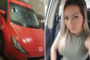 Rossana Delgado Carro Ford Focus rojo