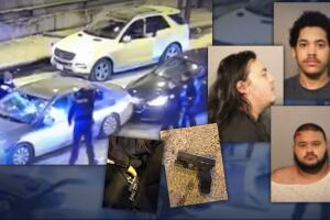 Los tres sospechosos hispanos del tiroteo ocurrido en el centro de Chicago.