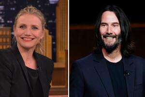 Cameron Diaz y Keanu Reeves trabajaron juntos por primera vez en 1996 en la película 'Feeling Minnesota'.