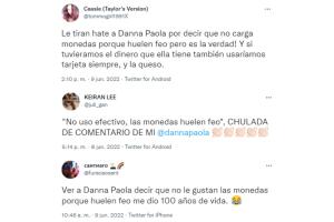 Reacción a las declaraciones de Danna Paola sobre el uso de monedas