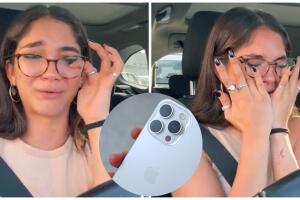 Joven rompe en llanto porque su nuevo iPhone se descarga rápido.