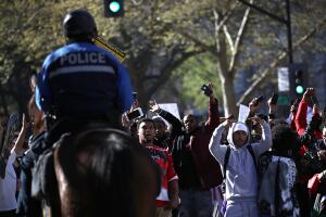 Demonstrators Protest Against Recent Sacramento Police Shooting Of Unarmed Black Man