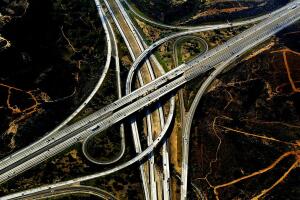 Autopista en San Diego, California, captada el 30 de octubre del 2003.