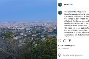 Esta fue la carta que publicó Shakira en la que confirma que ya se mudó de Barcelona. 
