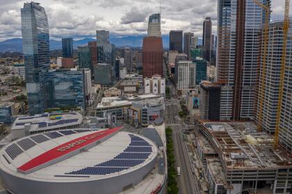 Esta otra imagen muestra los grandes rascacielos del centro de la ciudad y sus principales calles aledañas completamente desoladas, producto de las estrictas medidas de cuarentena. <br> <br>