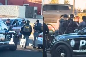 conductor kyle golpeado detención parada de tráfico agentes ICE kyle texas