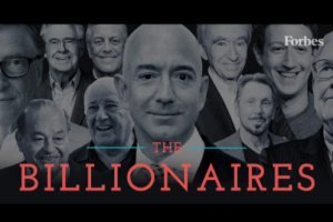 Imagen de Forbes con la última lista de las personas más acaudaladas del 2017. 