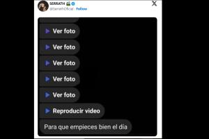 Serrath publicó las presuntas fotos que Poncho le envió