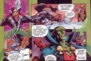 Aquaman le causa un ataque cerebral a Zum, el White Martian