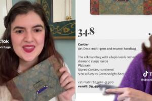 Joven compró un bolso viejo por solo un dólar: descubre que es un Cartier con valor superior a los 9 mil dólares