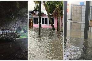 Huracán Debby Florida fotos inundaciones daños Cedar Key otras ciudades