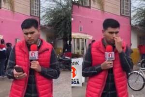 En plena transmisión en vivo, reportero se entera de la muerte de su primo.